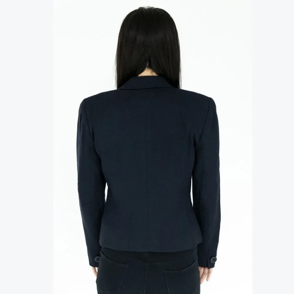 CHRISTIAN DIOR Vintage Navy Double Breasted Wool Blazer